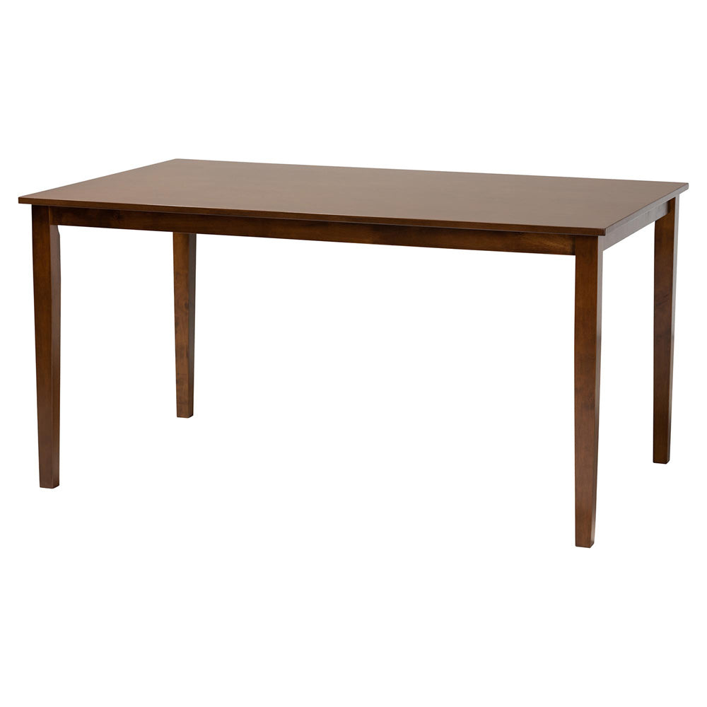 Baxton Studio - Estera Dining Set in Walnut Brown/Brown - RH254C-Walnut Rattan-Rectangle-7PC Dining Set view 3