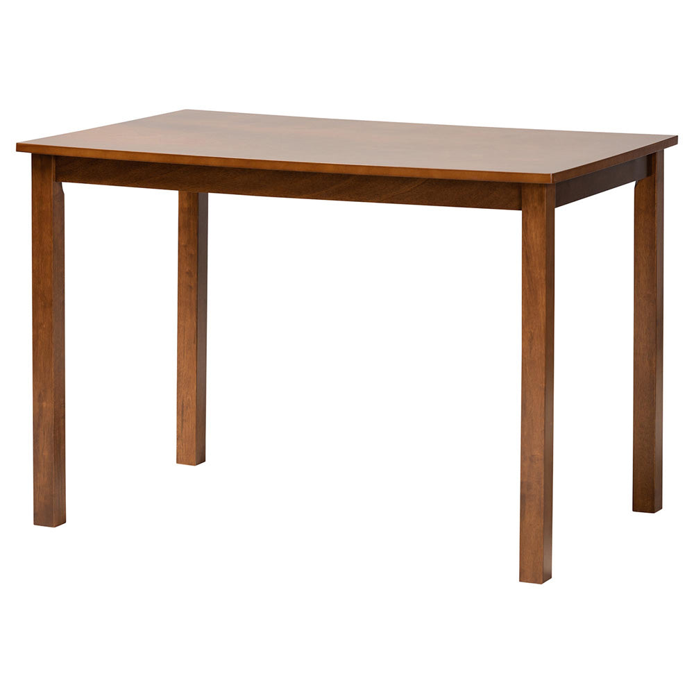 Baxton Studio - Estera Dining Set in Walnut Brown/Light Brown - RH254C-Walnut Rattan-Rectangle-5PC Dining Set view 3