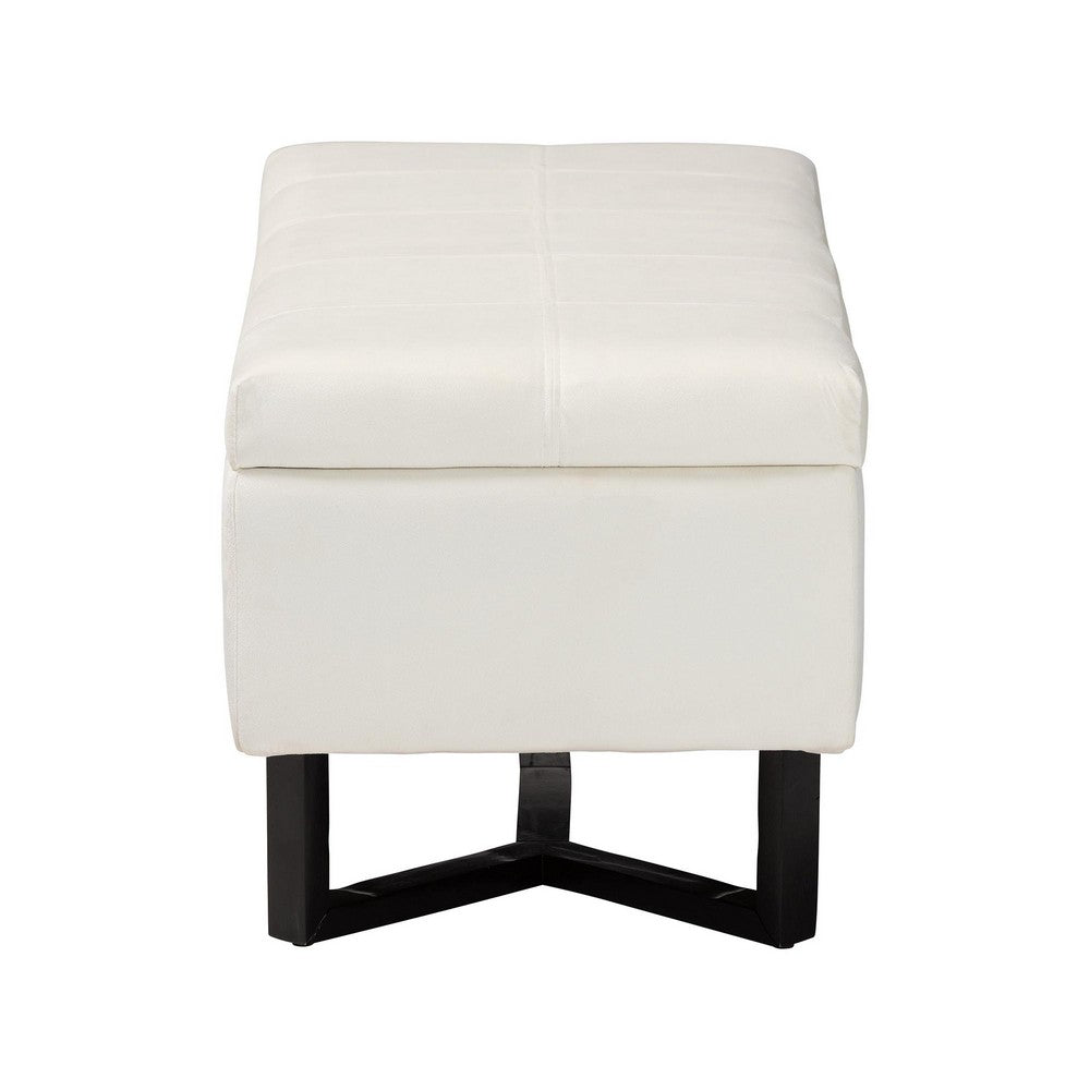 Baxton Studio - Esther Ottoman in Beige/Dark Brown - WS-20716-Beige/Espresso-Otto view 4