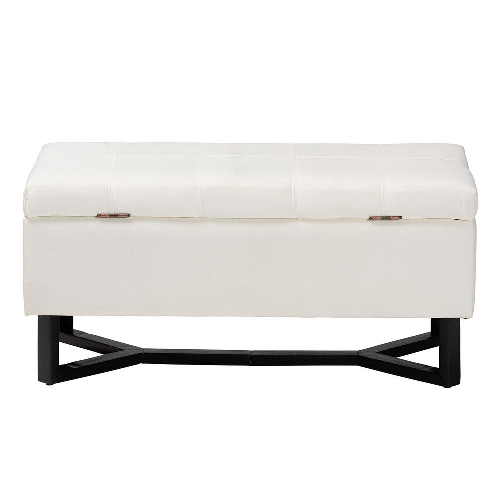 Baxton Studio - Esther Ottoman in Beige/Dark Brown - WS-20716-Beige/Espresso-Otto view 5