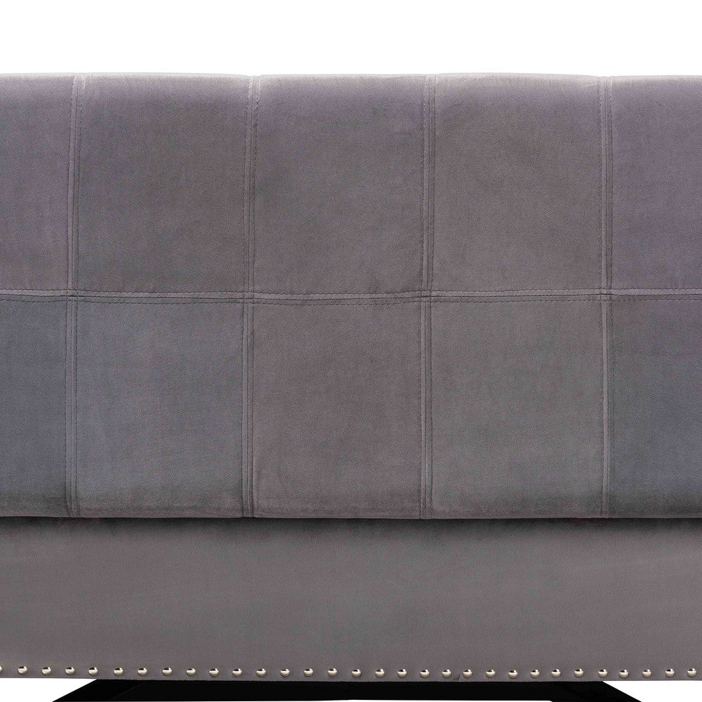 Baxton Studio - Esther Ottoman in Grey/Dark Brown - WS-20716-Grey/Espresso-Otto view 6