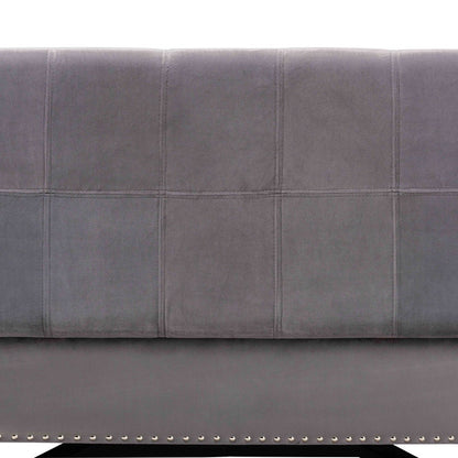 Baxton Studio - Esther Ottoman in Grey/Dark Brown - WS-20716-Grey/Espresso-Otto view 6