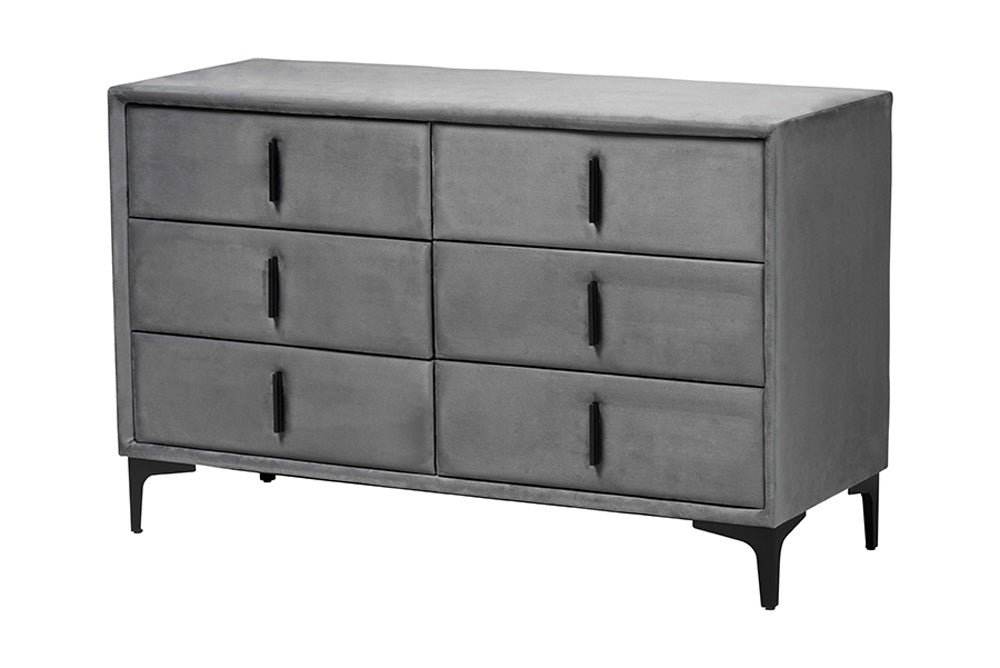 Baxton Studio - Etienne Dresser - BBT2047 A3-Dark Grey-Dresser view 1