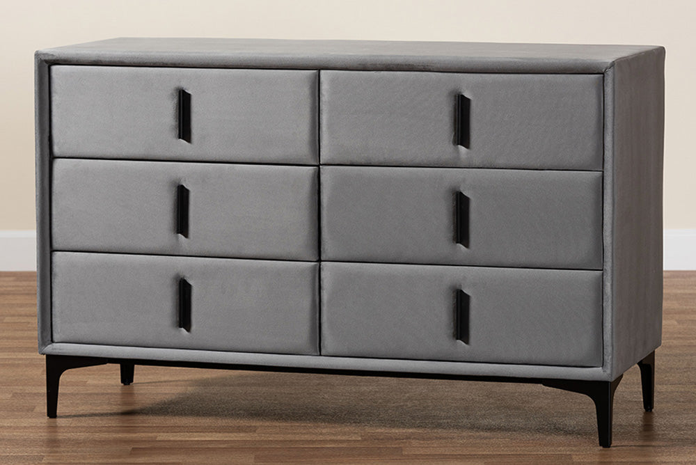 Baxton Studio - Etienne Dresser - BBT2047 A3-Dark Grey-Dresser view 10