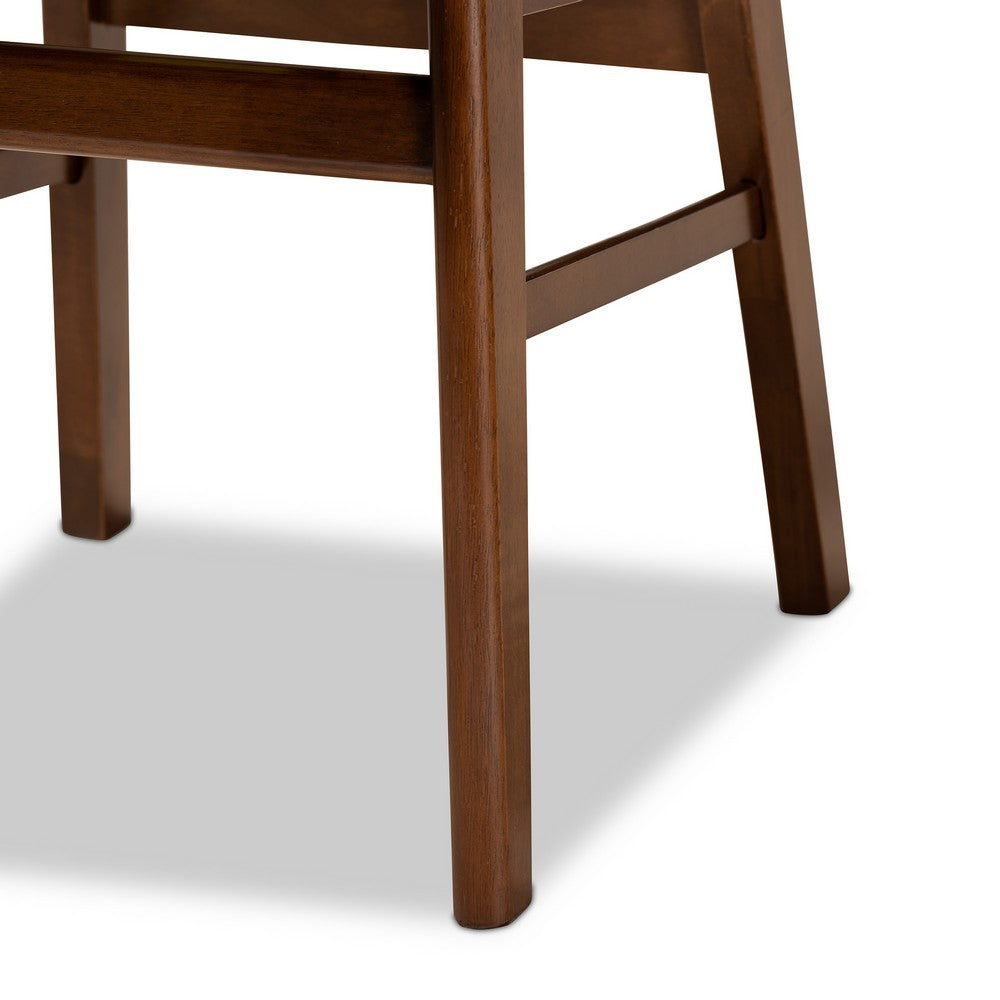 Baxton Studio - Euclid Dining Set in Grey/Walnut Brown - RH369C-Grey/Walnut-5PC Dining Set view 6