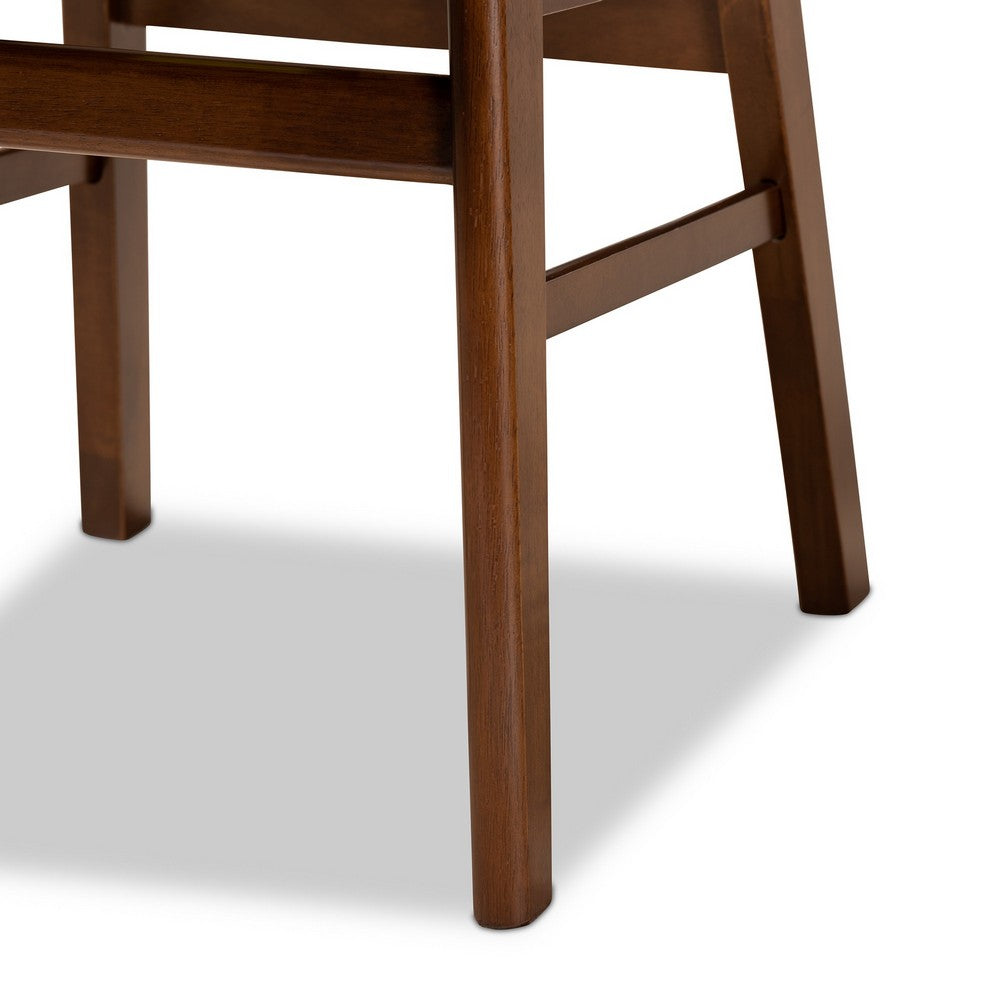 Baxton Studio - Euclid Set of 2 Dining Chairs in Grey/Walnut Brown - RH369C-Grey/Walnut Flat Seat-DC-2PK view 5
