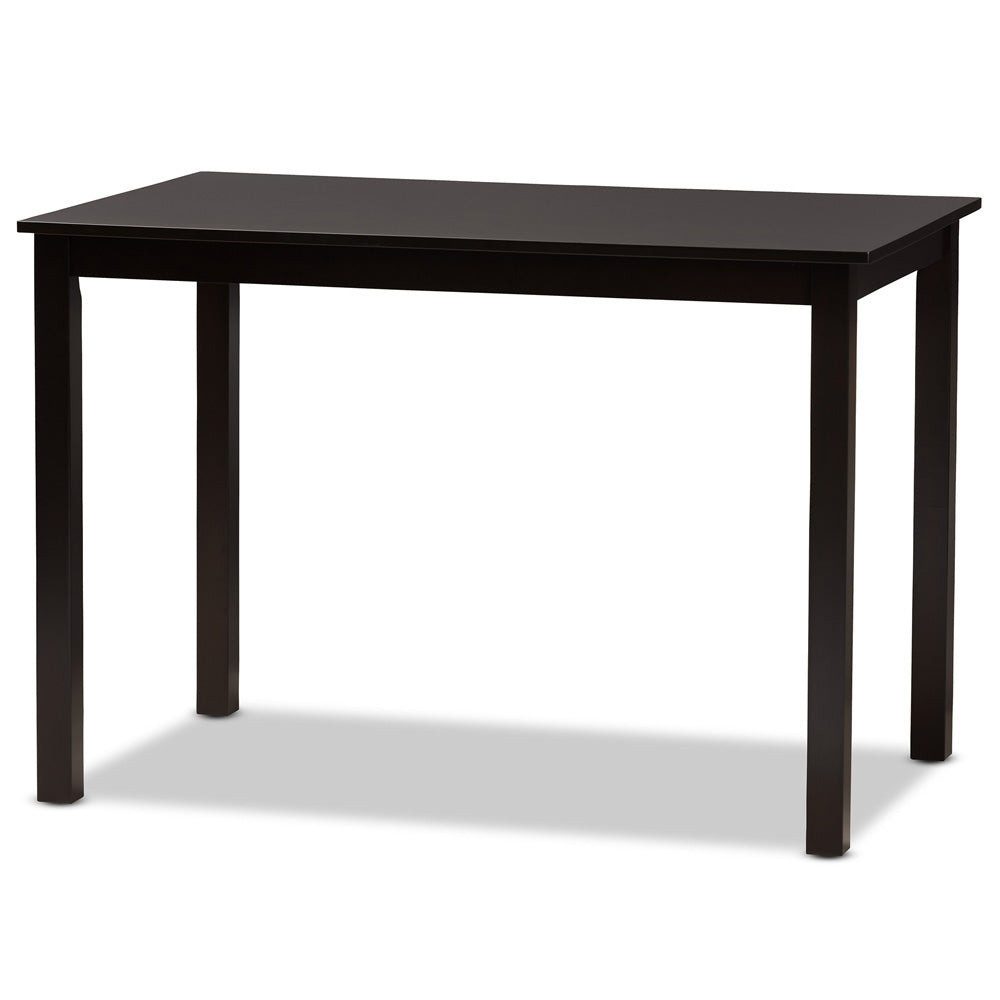 Baxton Studio - Eveline Dining Table in Espresso Brown - RH7006-Dark Brown-DT view 1