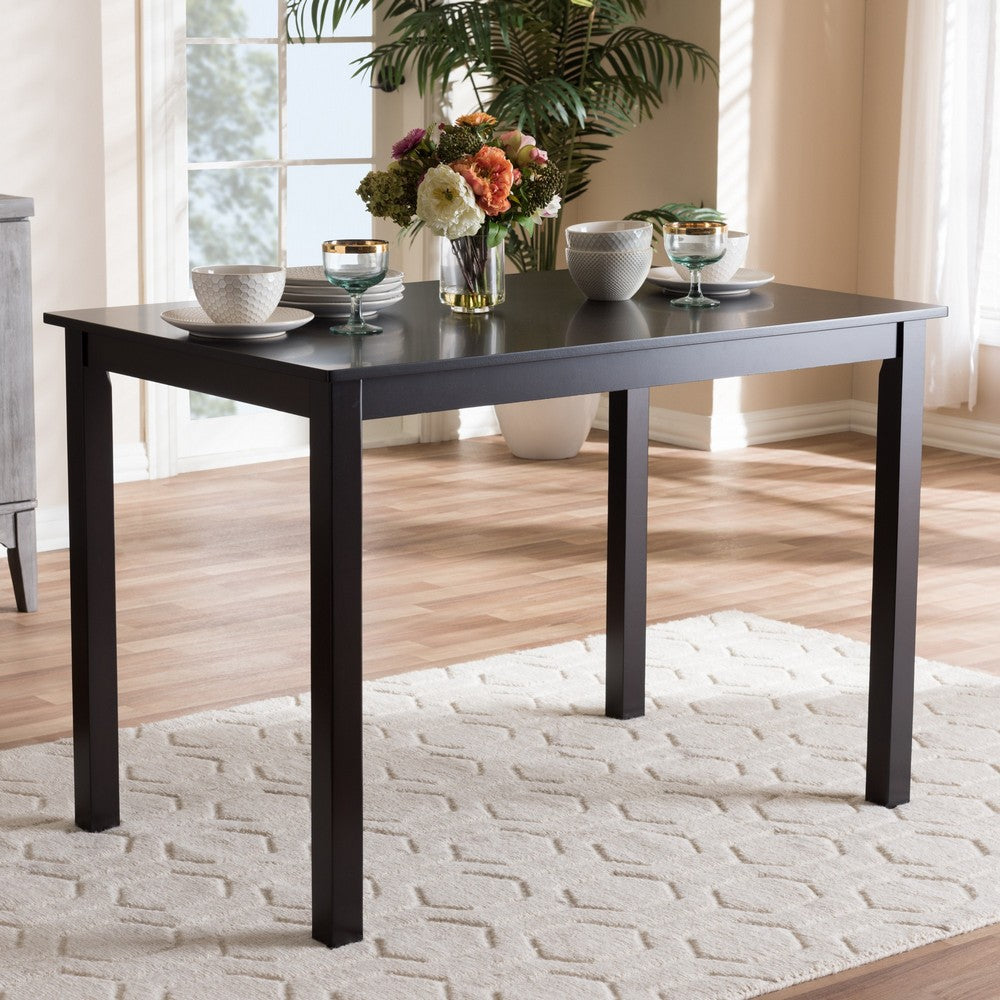 Baxton Studio - Eveline Dining Table in Espresso Brown - RH7006-Dark Brown-DT view 5
