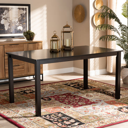 Baxton Studio - Eveline Dining Table in Espresso - RH7008T-Dark Brown-DT view 4