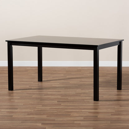 Baxton Studio - Eveline Dining Table in Espresso - RH7008T-Dark Brown-DT view 5