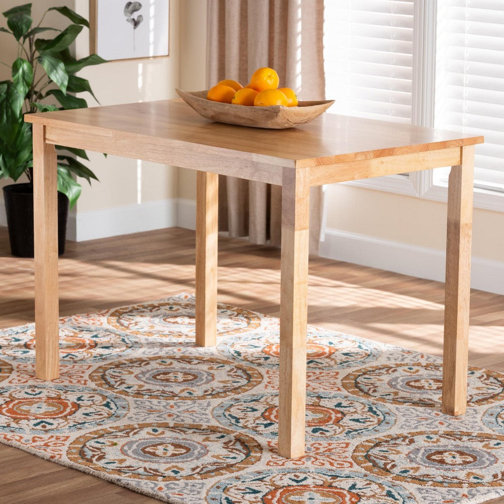 Baxton Studio - Eveline Dining Table in Natural Brown - RH7006-Natural-DT view 7