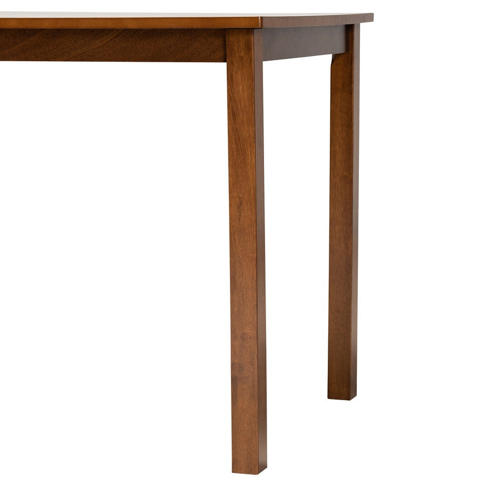 Baxton Studio - Eveline Dining Table in Walnut Brown - RH7006-Walnut Brown-DT view 4