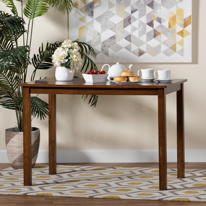 Baxton Studio - Eveline Dining Table in Walnut Brown - RH7006-Walnut Brown-DT view 7