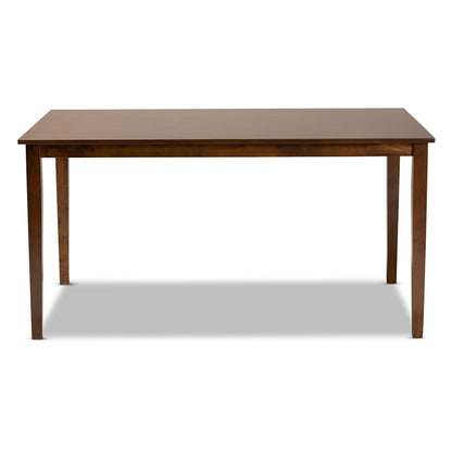 Baxton Studio - Eveline Dining Table in Walnut Brown - RH7008T-Walnut-DT view 2