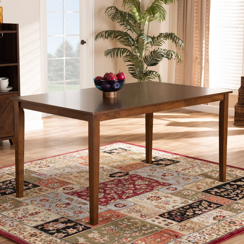 Baxton Studio - Eveline Dining Table in Walnut Brown - RH7008T-Walnut-DT view 5