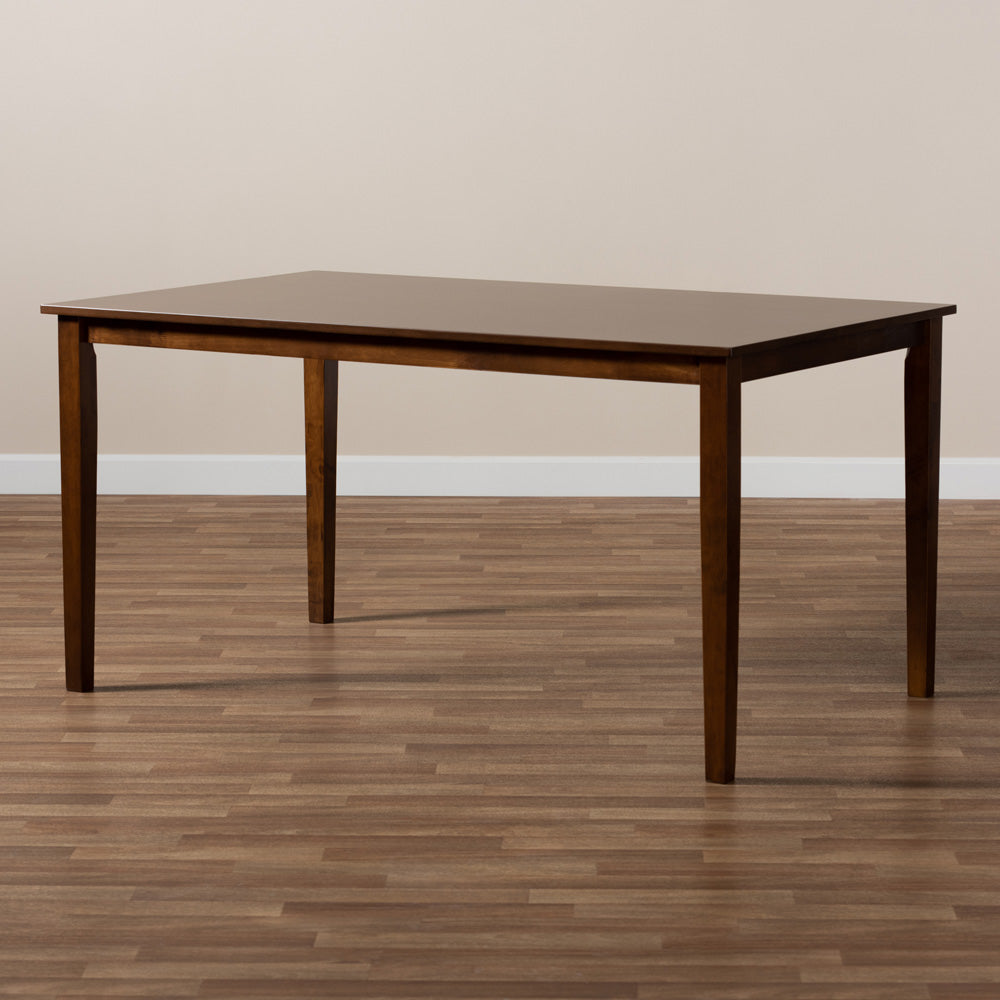 Baxton Studio - Eveline Dining Table in Walnut Brown - RH7008T-Walnut-DT view 6