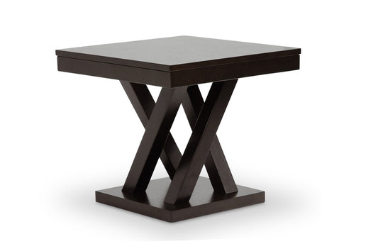 Baxton Studio - Everdon End Table in Dark Brown - SA109-Side Table view 1