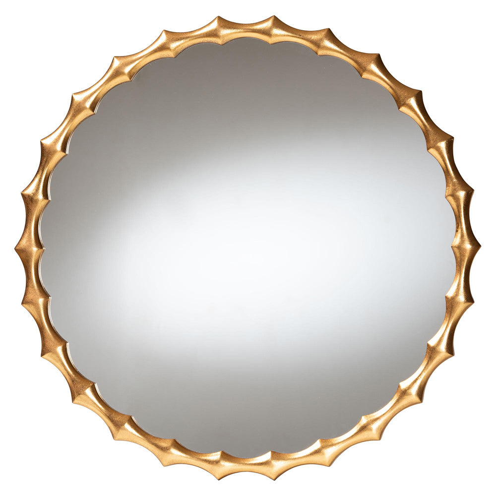 Baxton Studio - Everette Mirror in Antique Goldleaf - RXW-10948-Wall Mirror view 1