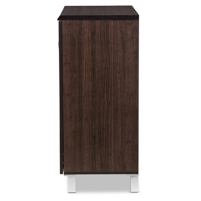 Baxton Studio - Excel Storage Cabinet in Dark Brown - SR 890005-Wenge view 3