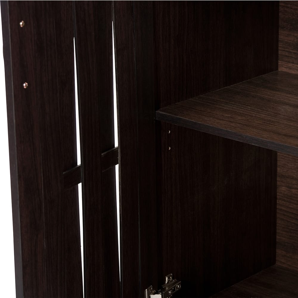 Baxton Studio - Excel Storage Cabinet in Dark Brown - SR 890005-Wenge view 4
