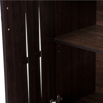 Baxton Studio - Excel Storage Cabinet in Dark Brown - SR 890005-Wenge view 4