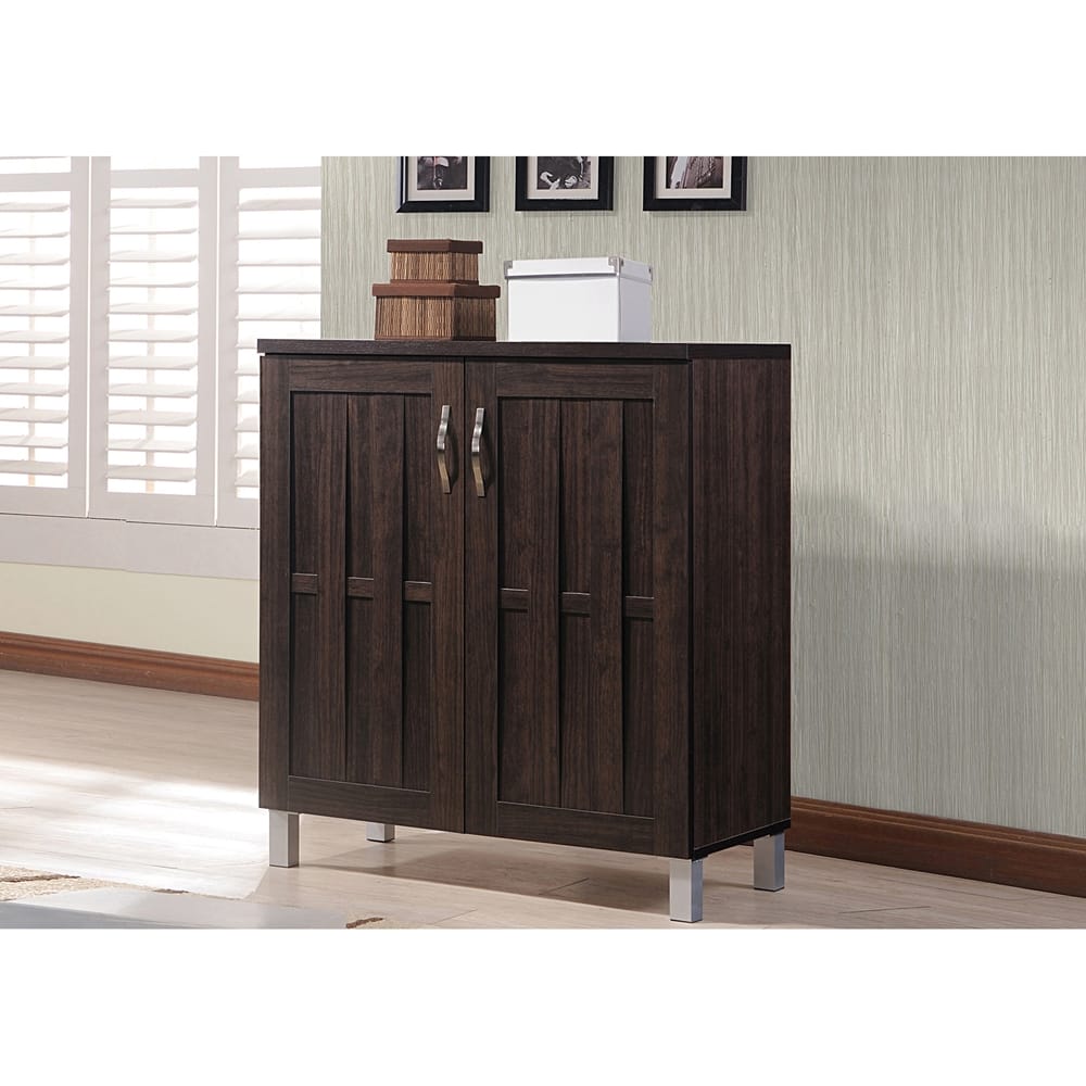 Baxton Studio - Excel Storage Cabinet in Dark Brown - SR 890005-Wenge view 5
