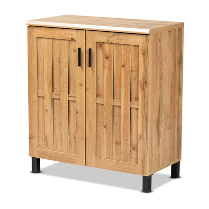 Baxton Studio - Excel Storage Cabinet in Oak Brown/Black - SR 890005-H-Wotan Oak view 1