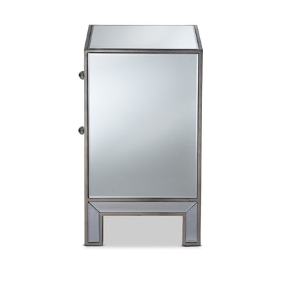Baxton Studio - Fadri End Table in Mirrored/Antique Sliver - RXF-2393-ET view 4