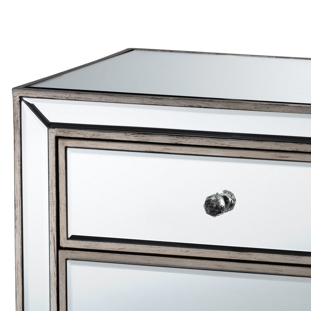 Baxton Studio - Fadri End Table in Mirrored/Antique Sliver - RXF-2393-ET view 5