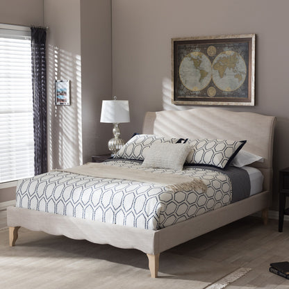 Baxton Studio - Fannie Full Size Bed in Beige - BBT6571-Beige-Full view 5