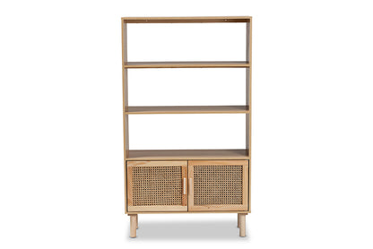 Baxton Studio - Faulkner Bookcase - FM203-034-Natural Wooden-Bookcase view 3