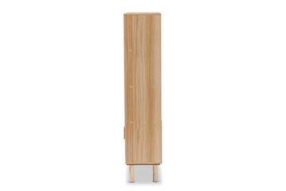 Baxton Studio - Faulkner Bookcase - FM203-034-Natural Wooden-Bookcase view 4