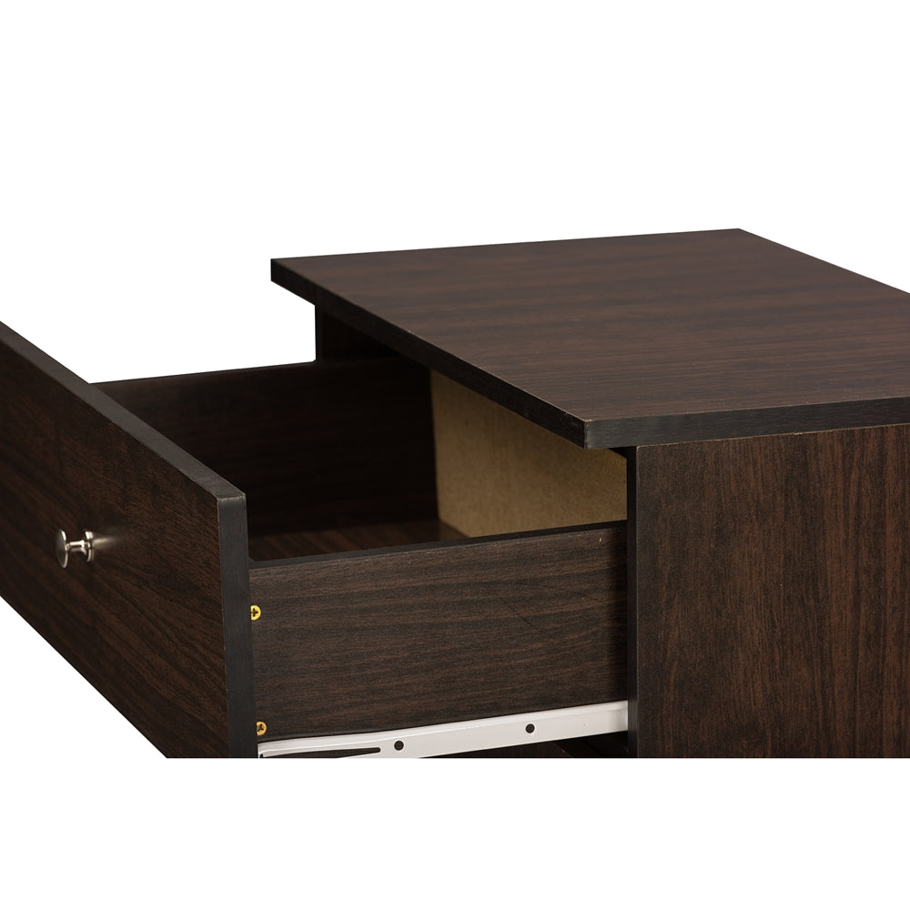 Baxton Studio - Felda Shoe Cabinet in Dark Brown - SC864598-Wenge view 5