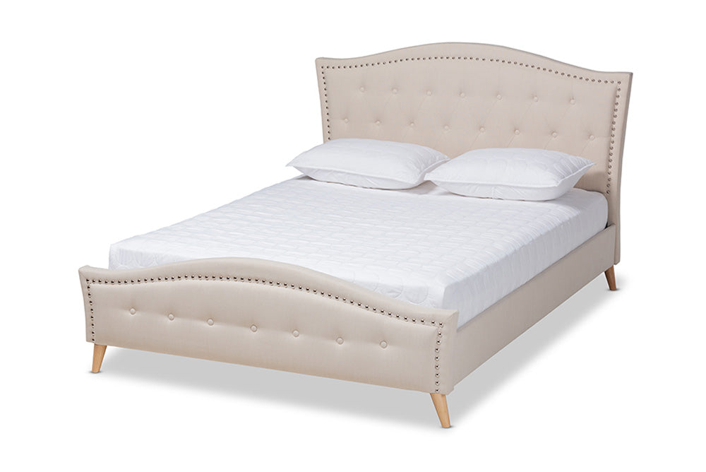 Baxton Studio - Felisa King Size Bed - CF9009-Beige-King view 1