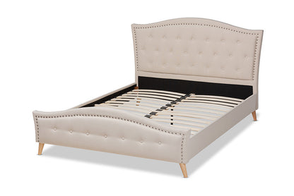 Baxton Studio - Felisa King Size Bed - CF9009-Beige-King view 3