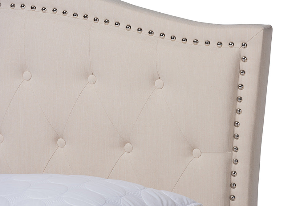 Baxton Studio - Felisa King Size Bed - CF9009-Beige-King view 4