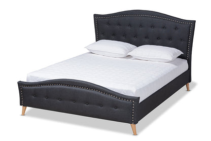 Baxton Studio - Felisa King Size Bed - CF9009-Charcoal-King view 1