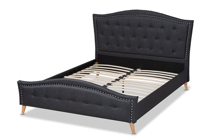 Baxton Studio - Felisa King Size Bed - CF9009-Charcoal-King view 3
