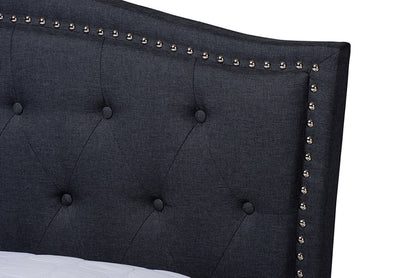 Baxton Studio - Felisa King Size Bed - CF9009-Charcoal-King view 4