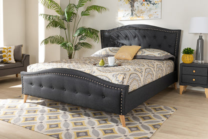 Baxton Studio - Felisa King Size Bed - CF9009-Charcoal-King view 5
