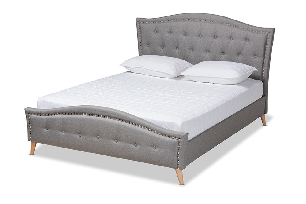 Baxton Studio - Felisa King Size Bed - CF9009-Grey-King view 1