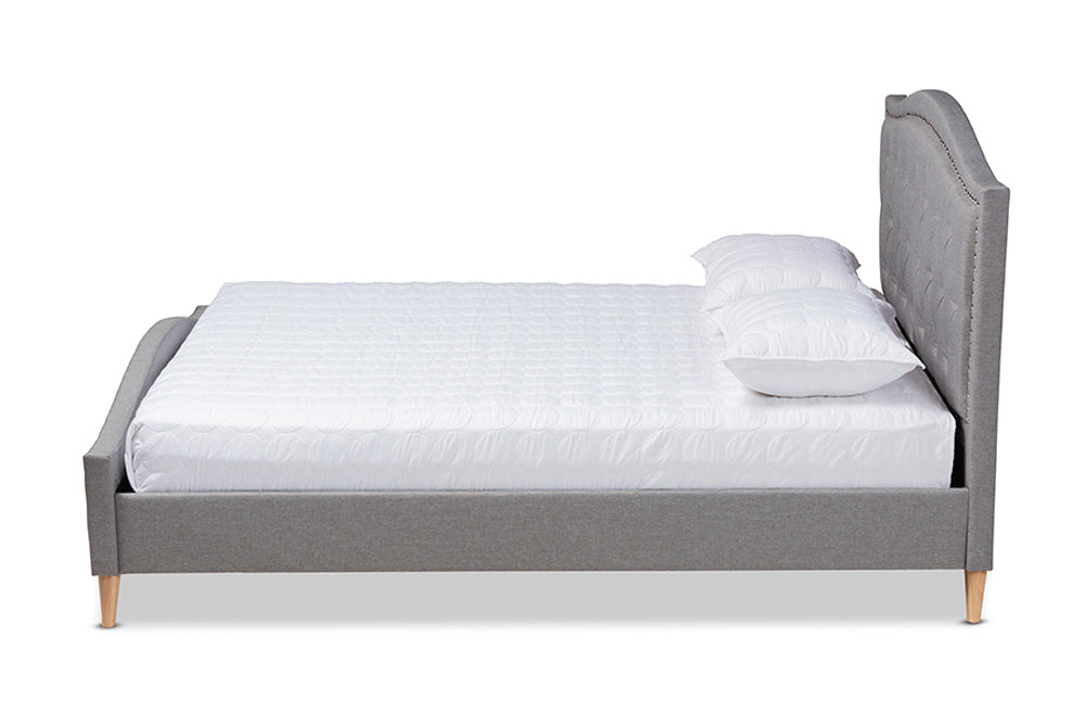 Baxton Studio - Felisa King Size Bed - CF9009-Grey-King view 2