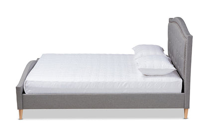 Baxton Studio - Felisa King Size Bed - CF9009-Grey-King view 2