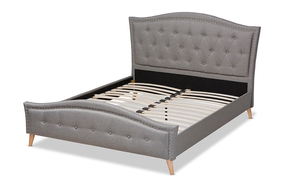 Baxton Studio - Felisa King Size Bed - CF9009-Grey-King view 3