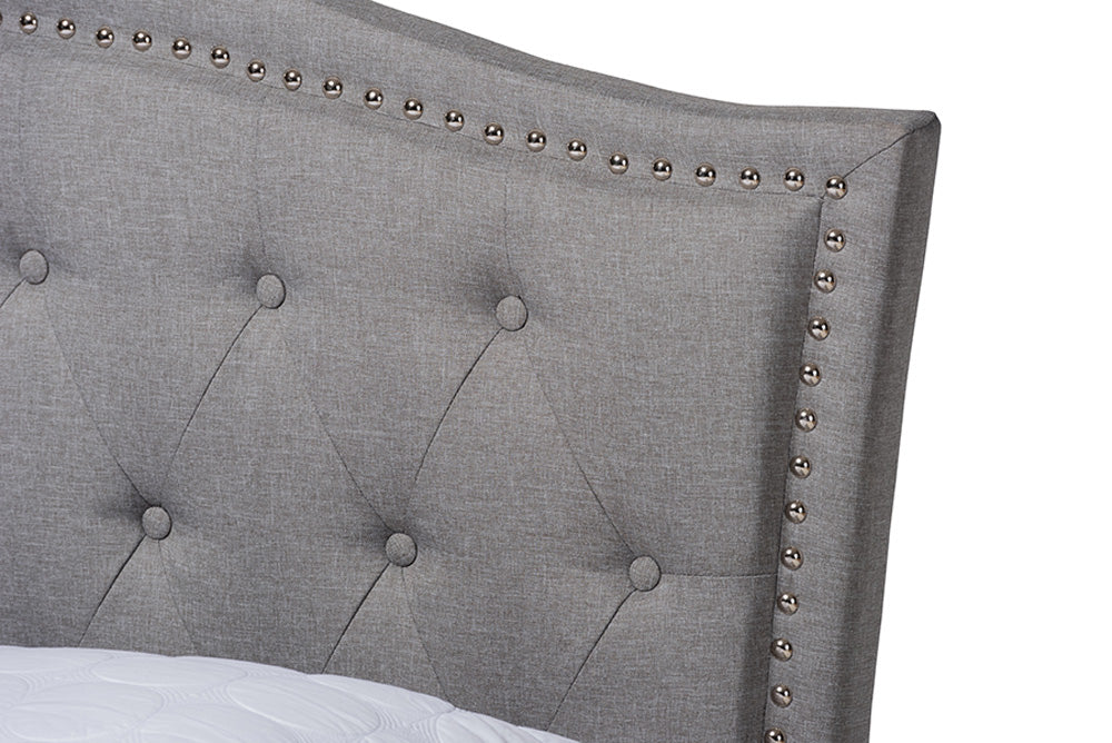 Baxton Studio - Felisa King Size Bed - CF9009-Grey-King view 4