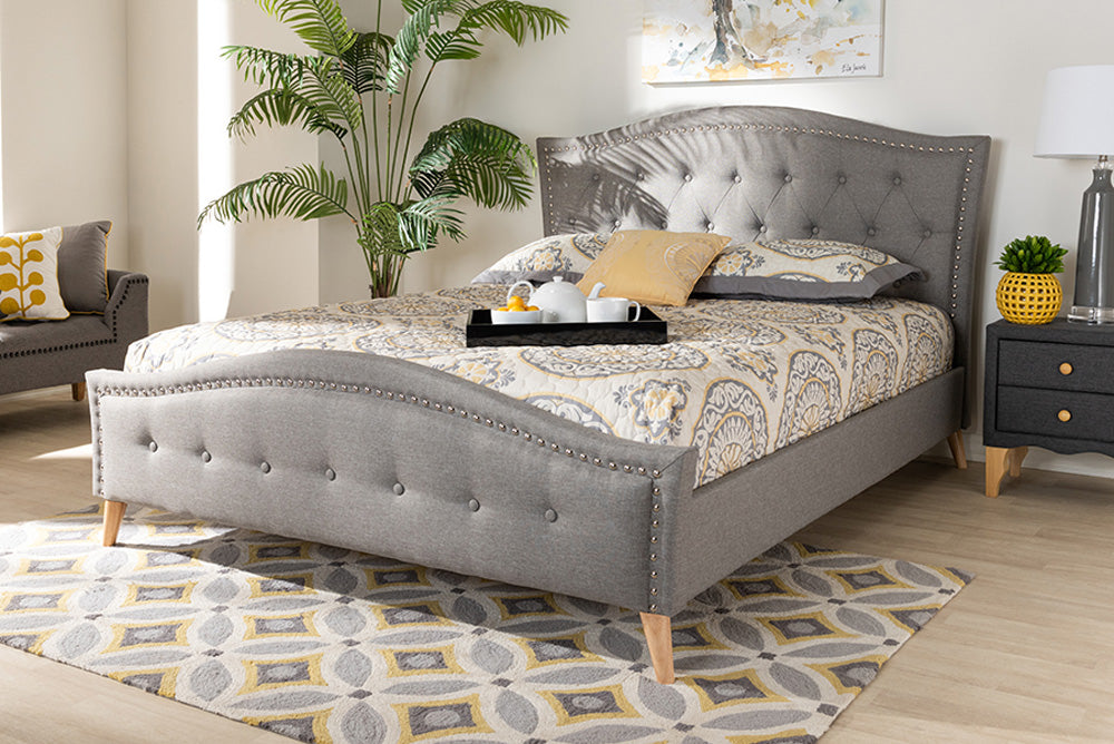 Baxton Studio - Felisa King Size Bed - CF9009-Grey-King view 5