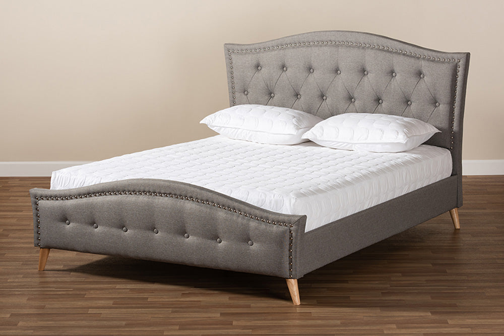 Baxton Studio - Felisa King Size Bed - CF9009-Grey-King view 7