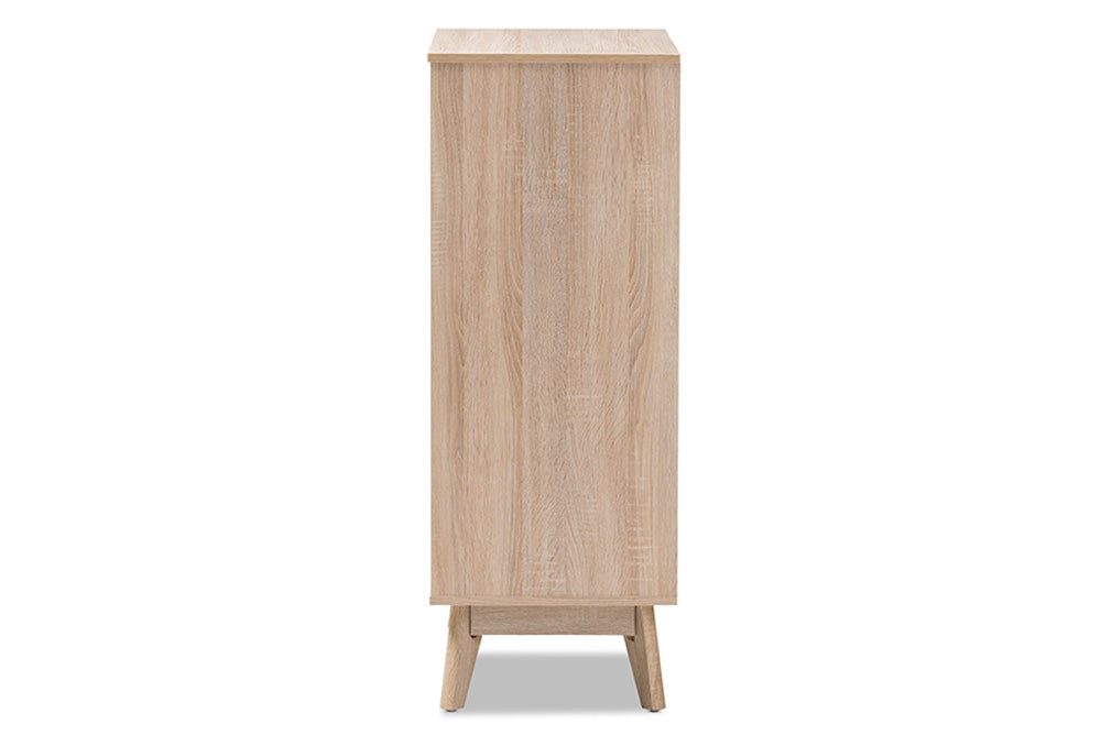 Baxton Studio - Fella Chest - FLCOD00806-Hana Oak/Dark Grey-5DW-Chest view 4