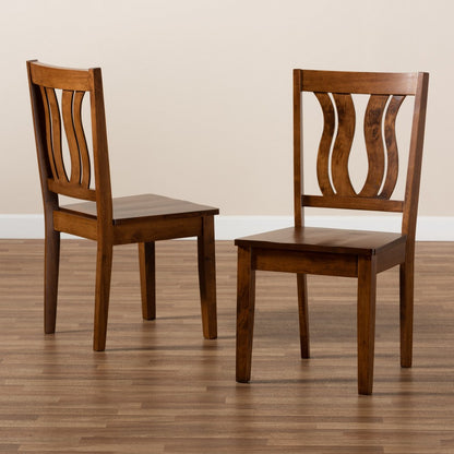 Baxton Studio - Fenton Set of 2 Dining Chairs in Walnut Brown - RH338C-Walnut Wood Scoop Seat-DC-2PK view 7