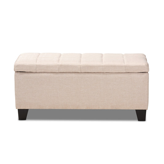 Baxton Studio - Fera Ottoman in Beige - WS-2005-P-Beige-OTTO view 2